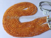 Fanta Spessartite Smooth Roundelle Shape Beads